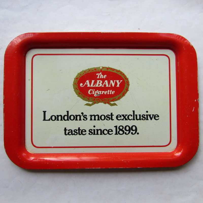 Old Albany Cigarettes Metal Advertising Tray