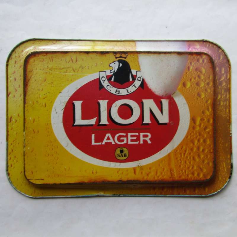 Old Lion Lager Beer Metal Bar Tray