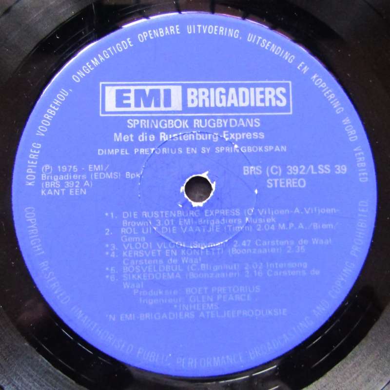 1975 Springbok Rugby Dans LP Plaat