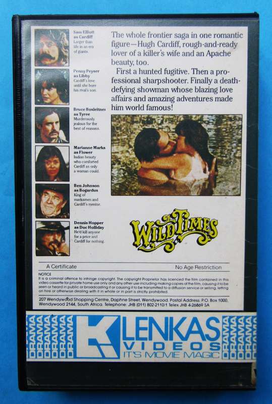 Wild Times - Western VHS Tape (1980)