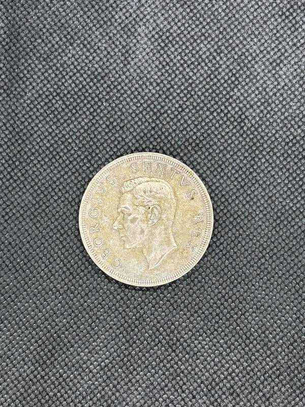 1951 South African 5 Shillings piece featuring King George VI.