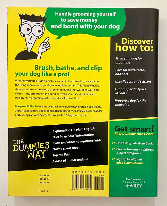 Dog Grooming for Dummies - Margaret H Bonham. Softcover, 1st Ed. 2006