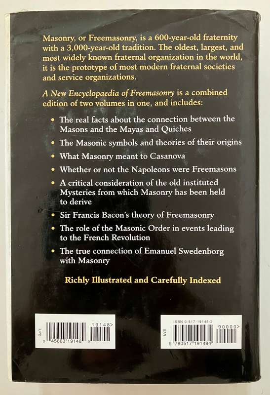 A New Encyclopaedia of Freemasonry - Arthur E Waite. Hardcover w dj, unknown Ed. 1996