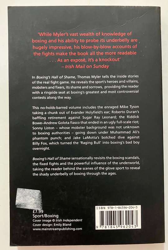 Boxing's Hall of Shame - Thomas Myler. Softcover, 2008