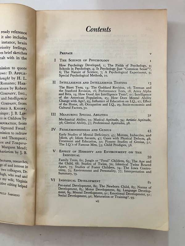 Great Psychologists - S Stansfeld Sargent. Softcover, 1st Ed. 8th Pr. 1959