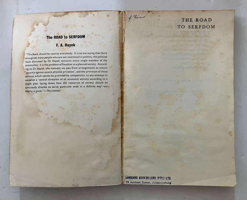 The Road to Serfdom - FA Hayek. Softcover, 1st Paperback Ed. 1962