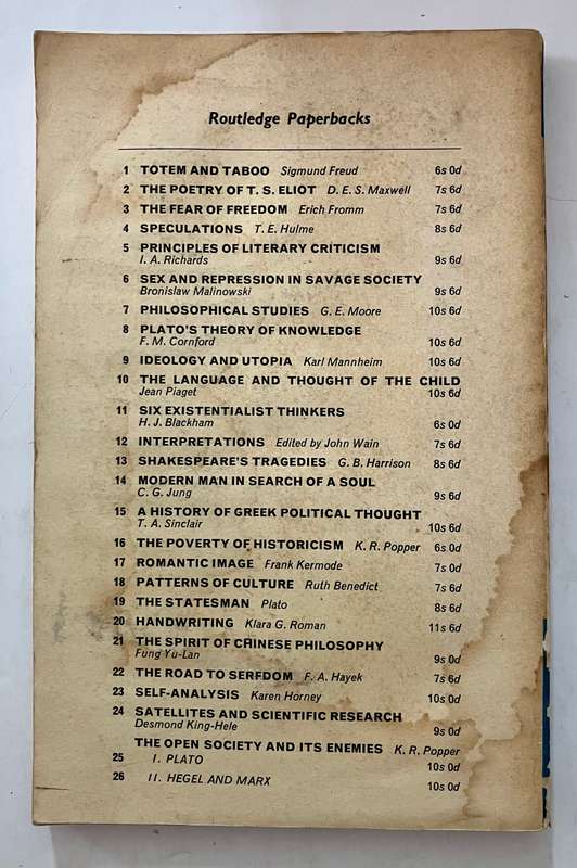 The Road to Serfdom - FA Hayek. Softcover, 1st Paperback Ed. 1962
