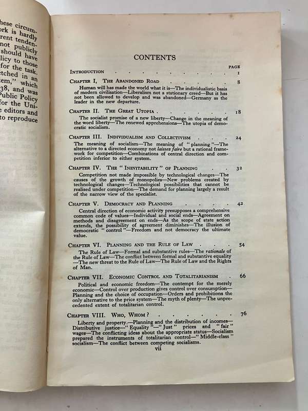 The Road to Serfdom - FA Hayek. Softcover, 1st Paperback Ed. 1962