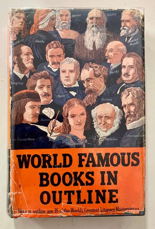 World Famous Books in Outline - Odhams Press. Hardcover w/dj, Unknown Ed. Undated