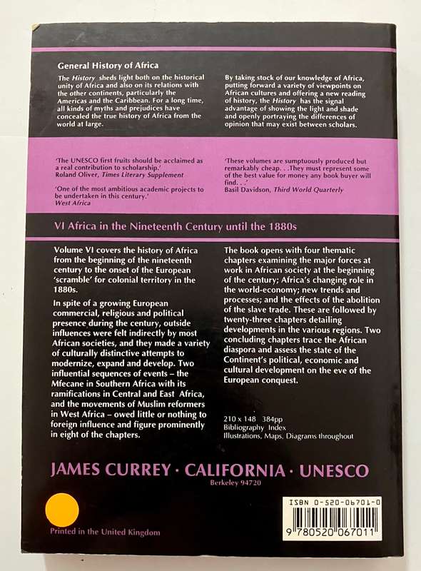 General History of Africa VI: Nineteenth Century until the 1880s - JFA Ajayi (Ed.) Softcover, 1998