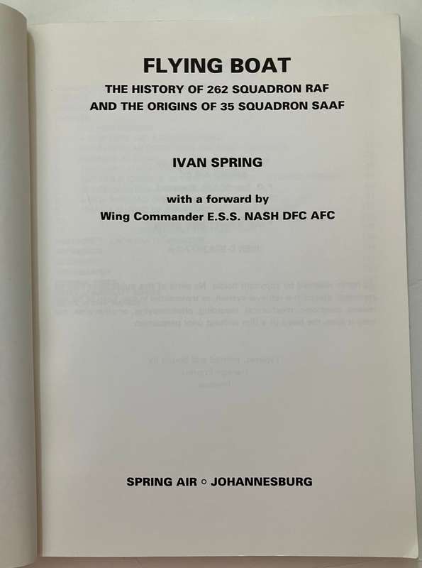 Flying Boat - Ivan Spring. Softcover, 1st Ed. 1995