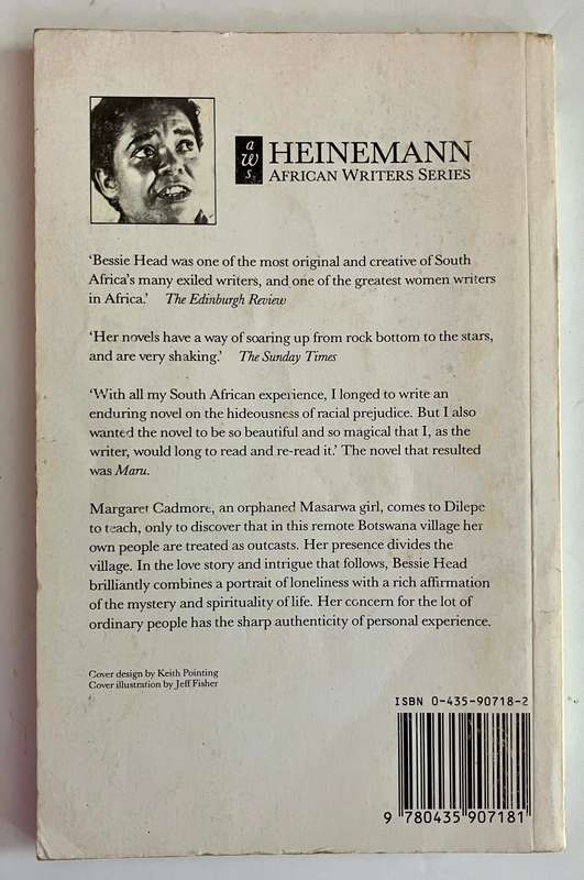 Maru - Bessie Head. SCARCE softcover, 2nd Ed. 6th Impr. 1992