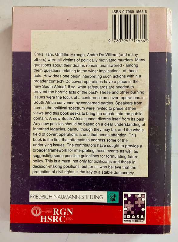 The Hidden Hand: Covert operations in SA - A Minnaar et. al. RARE SIGNED SC, 1st Ed. 1994