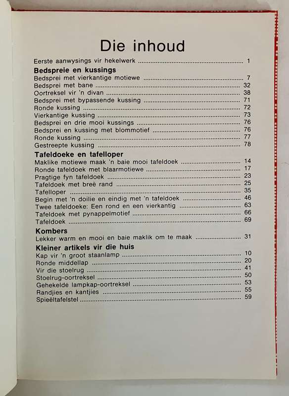 Hekel vir die Huis: Bedspreie & Tafeldoeke - Erina Bezuidenhout. HB met sj, 3e Uitg, 1989