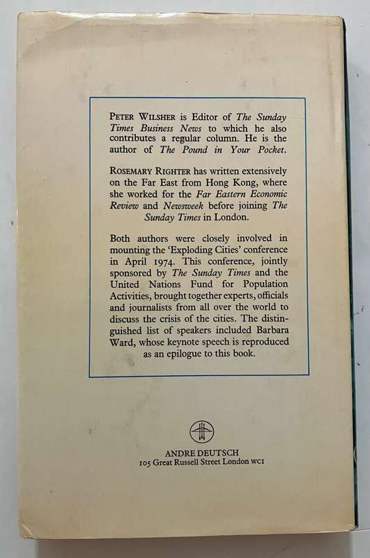 The Exploding Cities - P Wilsher & R Richter. Hardcover w dj, 1st Ed. 1975