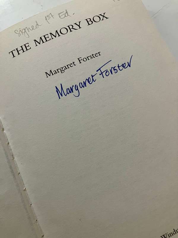The Memory Box - Margaret Forster. Hardcover w/dj, SIGNED 1st Ed. 1999