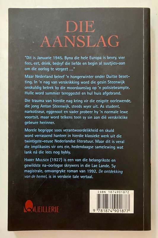 Die Aanslag - Harry Mulisch. Sagteband, 1e Afr. Uitg. !e Dr. 1999