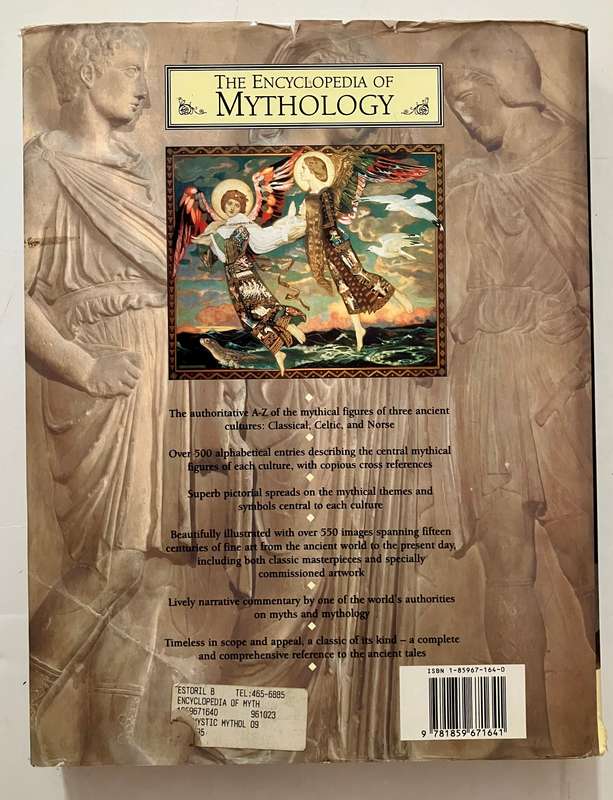 The Encyclopedia of Mythology - Arthur Cotterell. Hardcover w/dj. 1st Ed. 1996
