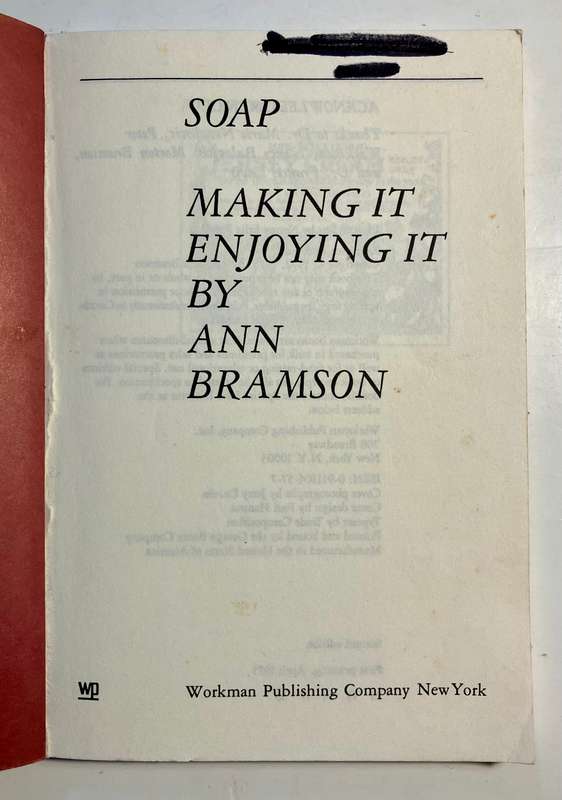 Soap - Ann Bramson. Softcover, 2nd Ed. 1975