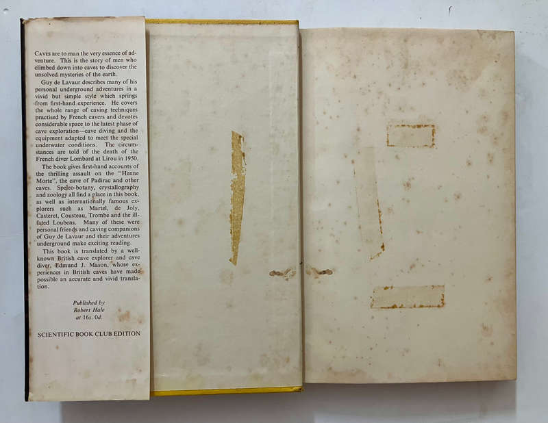 Caves and Cave Diving - Guy de Lavaur. Hardcover w dj. Not dated. Translated by Edmund J Mason