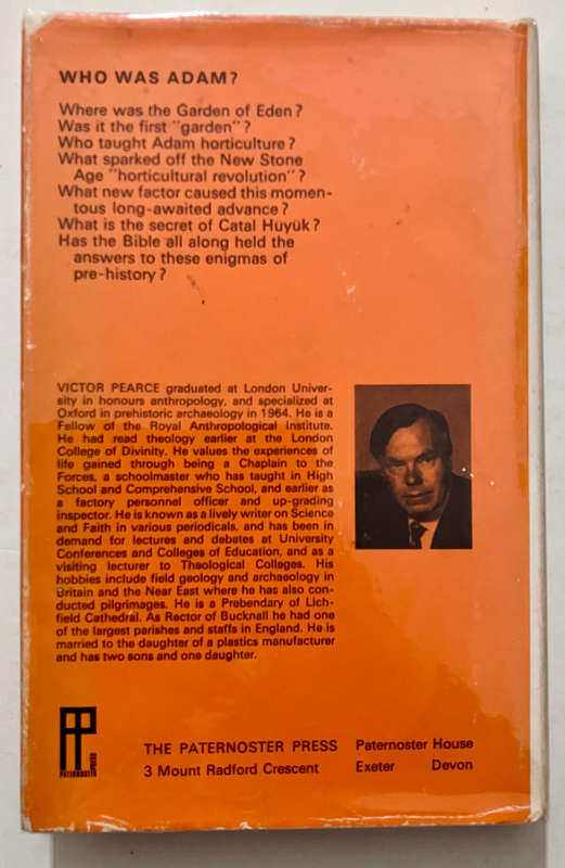 Who Was Adam? - EK Victor. Hardcover w dj. 1st Ed. 1969