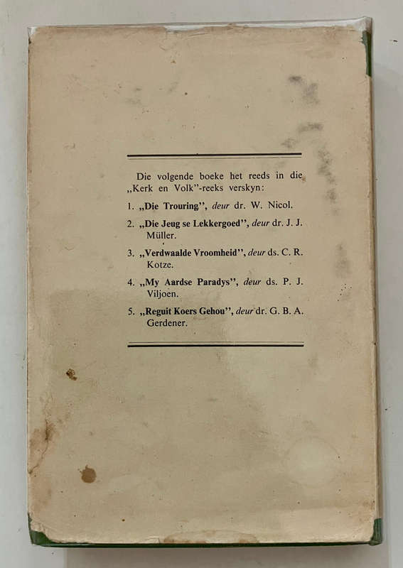 Die Twee Volkspilare - J R Albertyn. Hardeband met sj, 1e Uitg, 1951