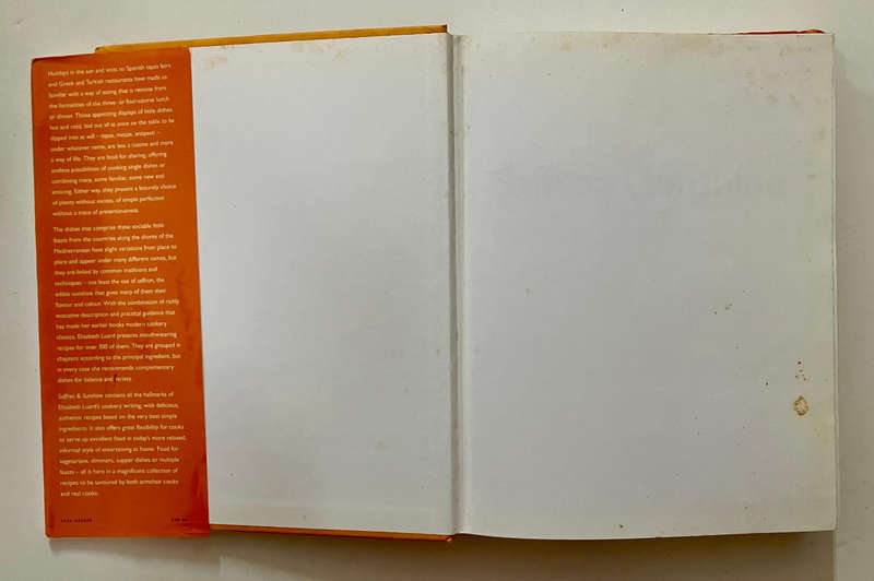 Saffron & Sunshine: Tapas, Mezze and Antipasti - Elisabeth Luard. Hardcover w dj. 1st Ed. 2000