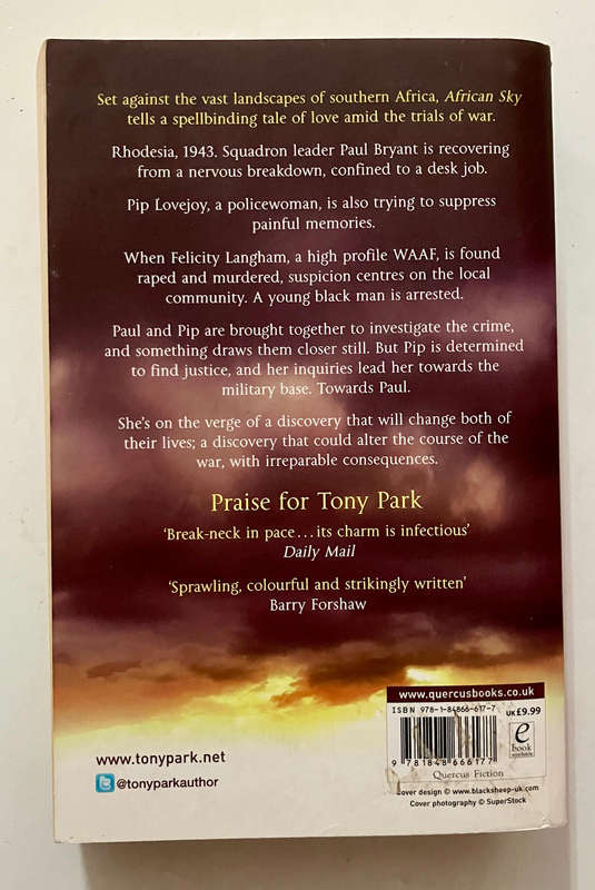 African Sky - Tony Park. Softcover, 1st UK Ed. 2014