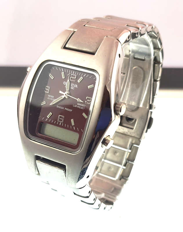 GENEVA - Authentic Branded Gents Analogue and Digital Watch - Damaged Mechanism