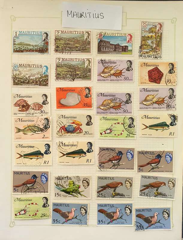 Stamp Lot - Mauritius, Seychelles, Maldives, Bahamas, Bermuda, Cayman Isl, Antigua, trinidad Tob