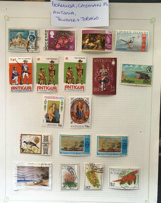Stamp Lot - Mauritius, Seychelles, Maldives, Bahamas, Bermuda, Cayman Isl, Antigua, trinidad Tob
