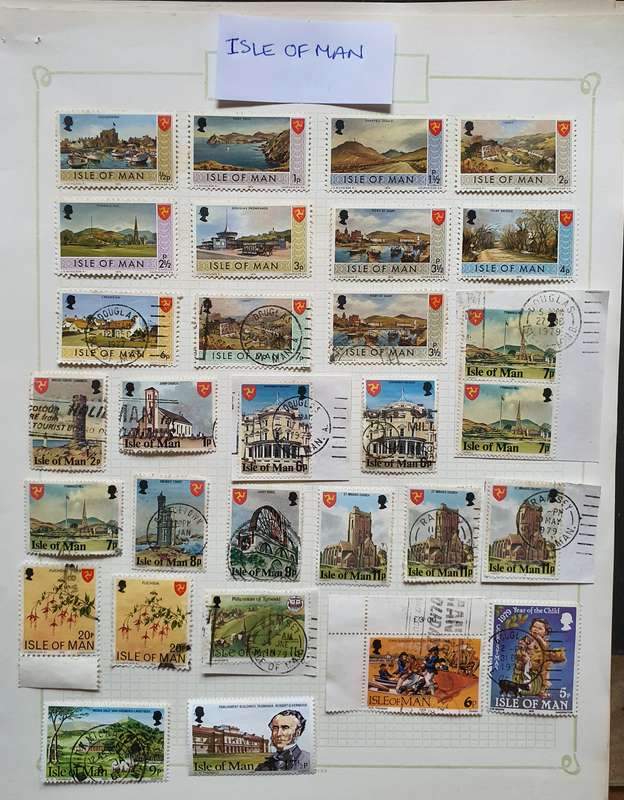 Stamp Lot - Isle Of Man, Guernsey, Jersey, St Lucia, St Christopher, St Vincent, St Helena, Tristan