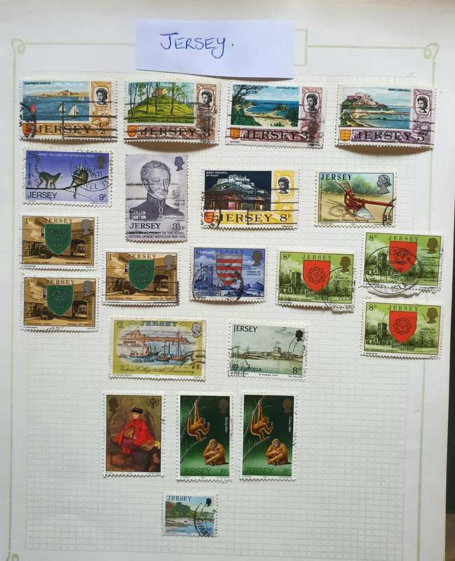 Stamp Lot - Isle Of Man, Guernsey, Jersey, St Lucia, St Christopher, St Vincent, St Helena, Tristan