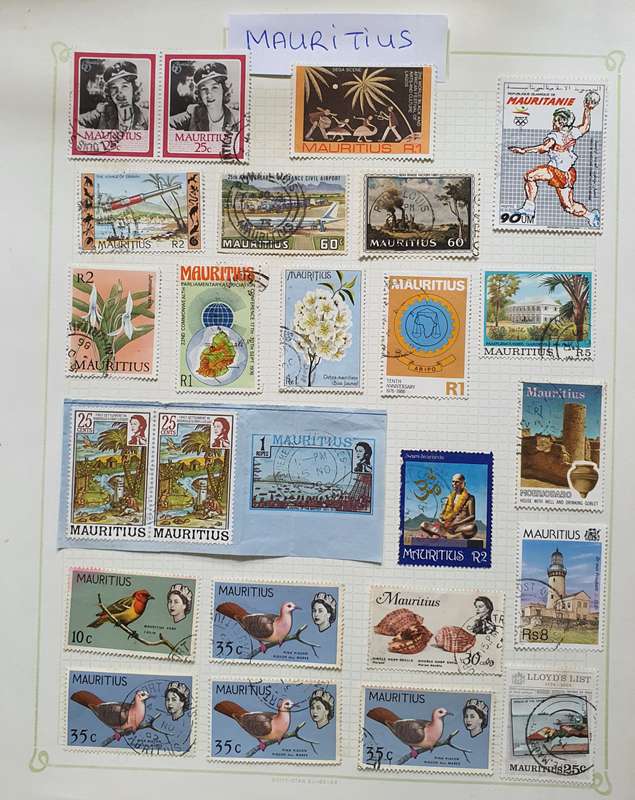 Stamp Lot - Mauritius, Seychelles, Maldives, Bahamas, Bermuda, Cayman Isl, Antigua, trinidad Tob