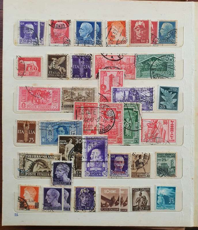 STAMP LOT - ITALY, VATICAN & SAN MARINO IN SMALL ALBUM