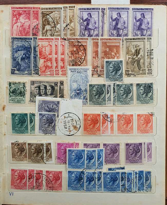 STAMP LOT - ITALY, VATICAN & SAN MARINO IN SMALL ALBUM