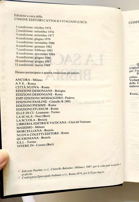 LA SACRA BIBBIA - ITALIAN BIBLE