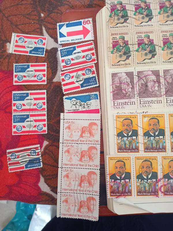 Variety of USA stamps