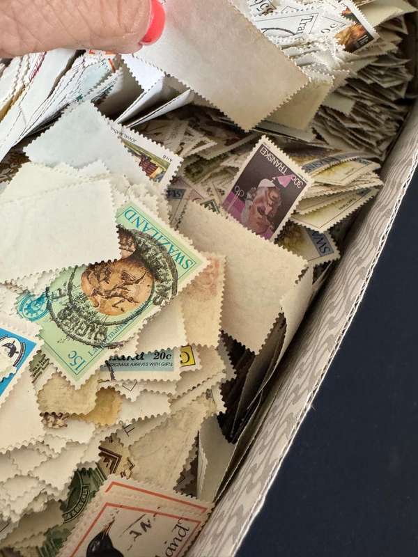 STAMPS - SHOE BOX FULL FROM EVERYWHERE