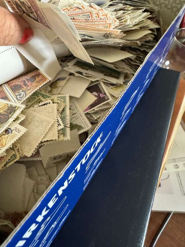 STAMPS - SHOE BOX FULL FROM EVERYWHERE