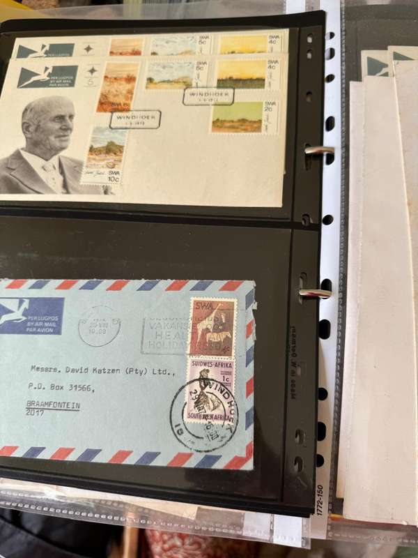 SOUTH WEST AFRICA FIRST DAY COVERS AND POSTCARDS
