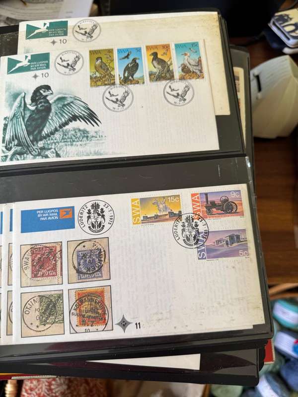 SOUTH WEST AFRICA FIRST DAY COVERS AND POSTCARDS