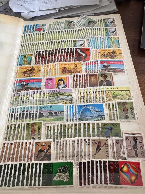 Rhodesis, Sudan, Guinea, Tanzania used stamps