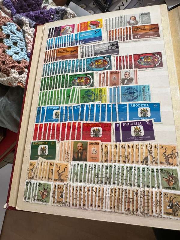 Rhodesis, Sudan, Guinea, Tanzania used stamps