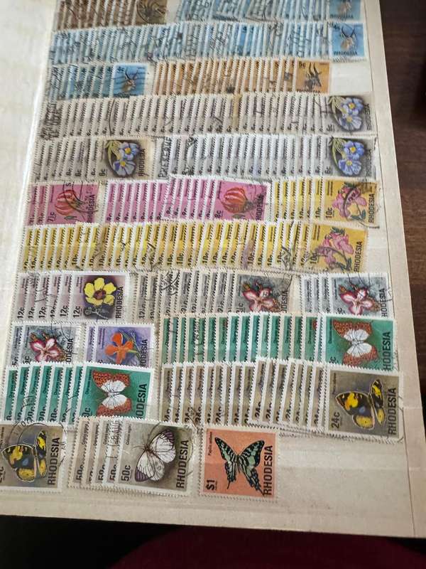 Rhodesis, Sudan, Guinea, Tanzania used stamps