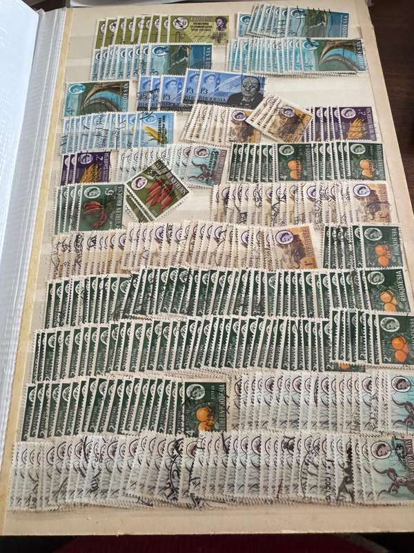 Rhodesis, Sudan, Guinea, Tanzania used stamps