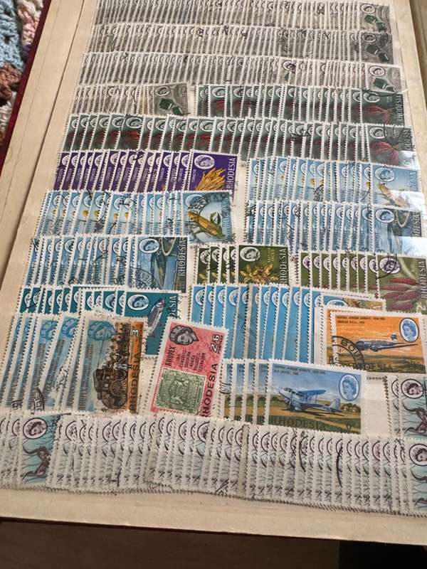 Rhodesis, Sudan, Guinea, Tanzania used stamps