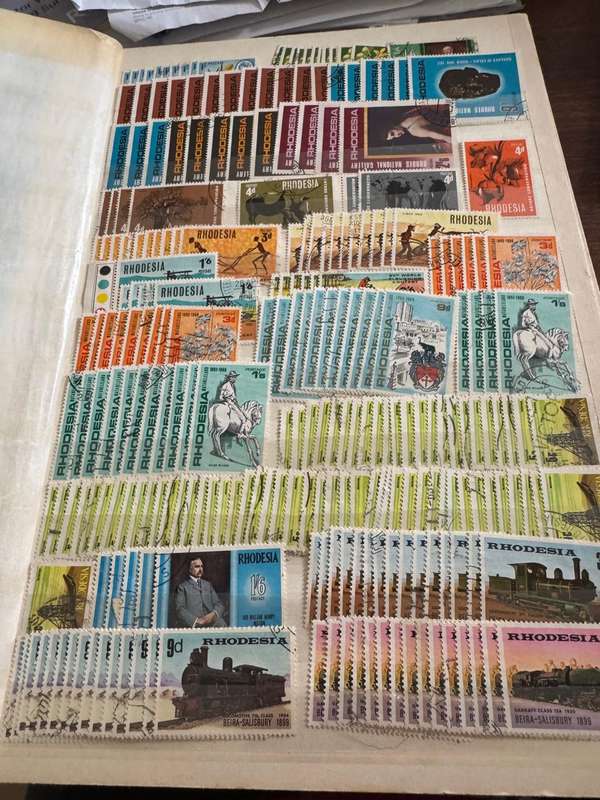 Rhodesis, Sudan, Guinea, Tanzania used stamps