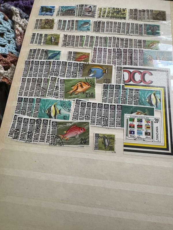 Rhodesis, Sudan, Guinea, Tanzania used stamps