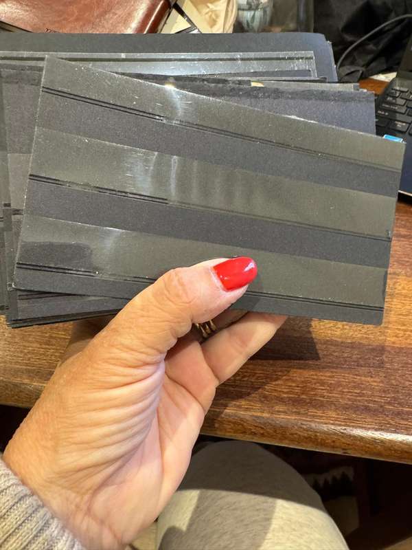 Stamp card mounts x 55